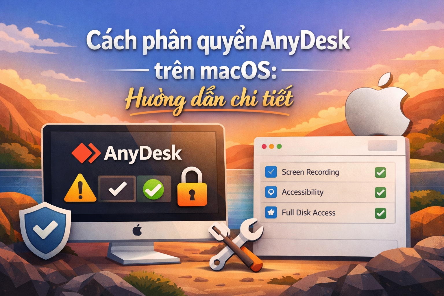 Cách phân quyền AnyDesk trên macOS