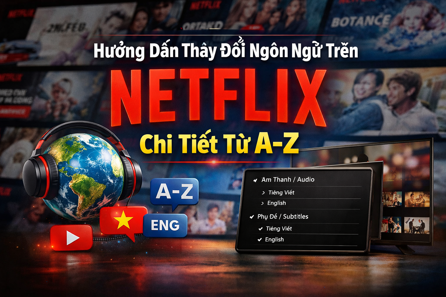 Hướng Dẫn Thay Đổi Ngôn Ngữ Trên Netflix Chi Tiết Từ A–Z
