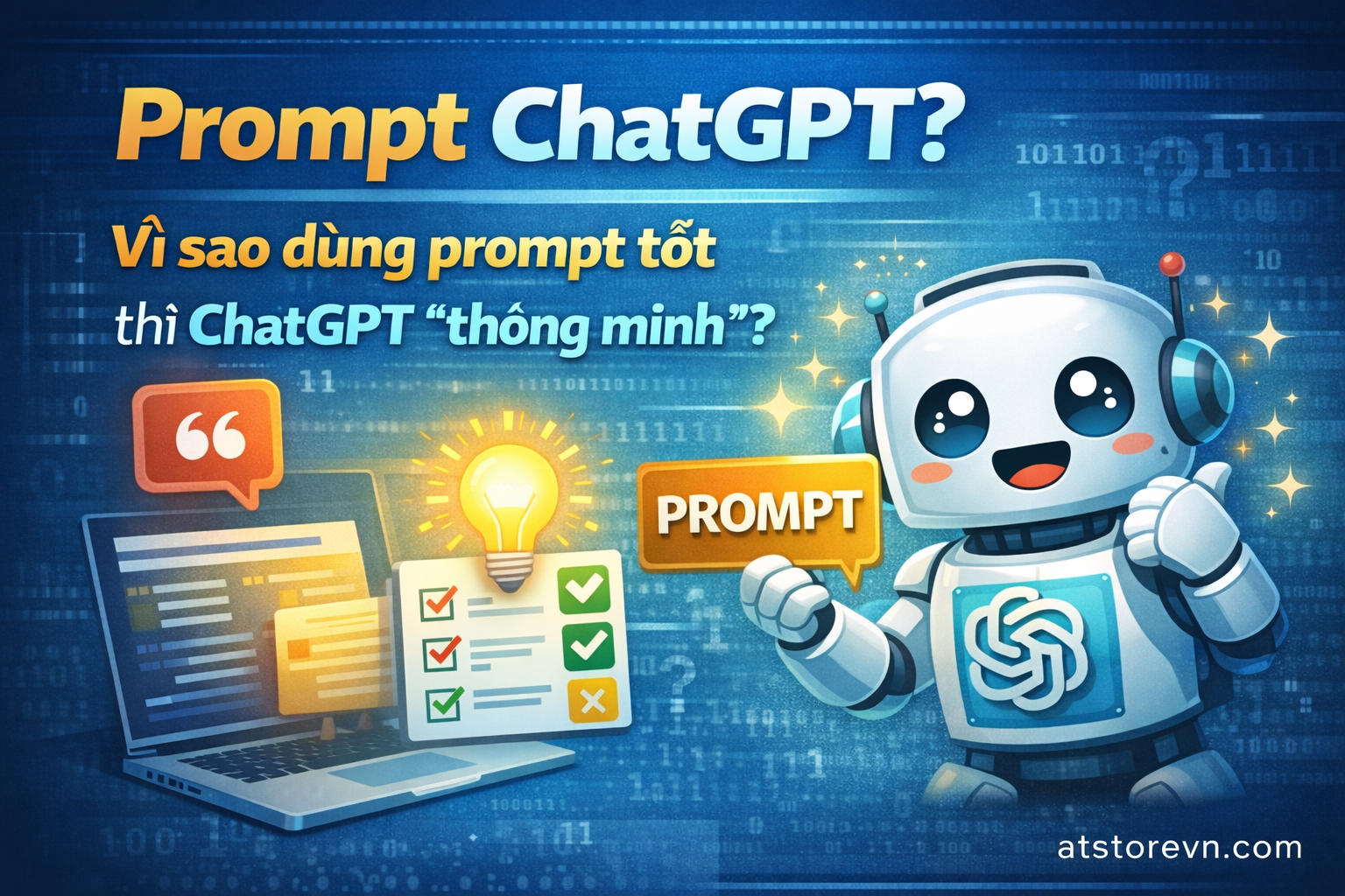 Prompt ChatGPT? Vì sao dùng prompt tốt thì ChatGPT “thông minh”?