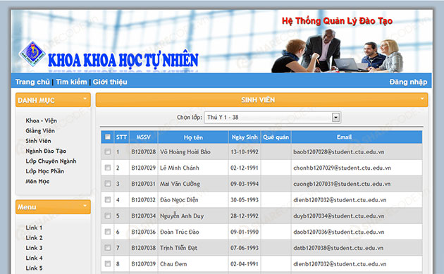 Download Code đồ án hệ thống web quản lý đào tạo sinh viên PHP miễn phí. do an quan ly dao tao sinh vien, code quản lý sinh vien, source code hệ thống quản lý đào tạo sinh viên, website quản lý sinh viên php, code web quản lý đào tạo sinh viên