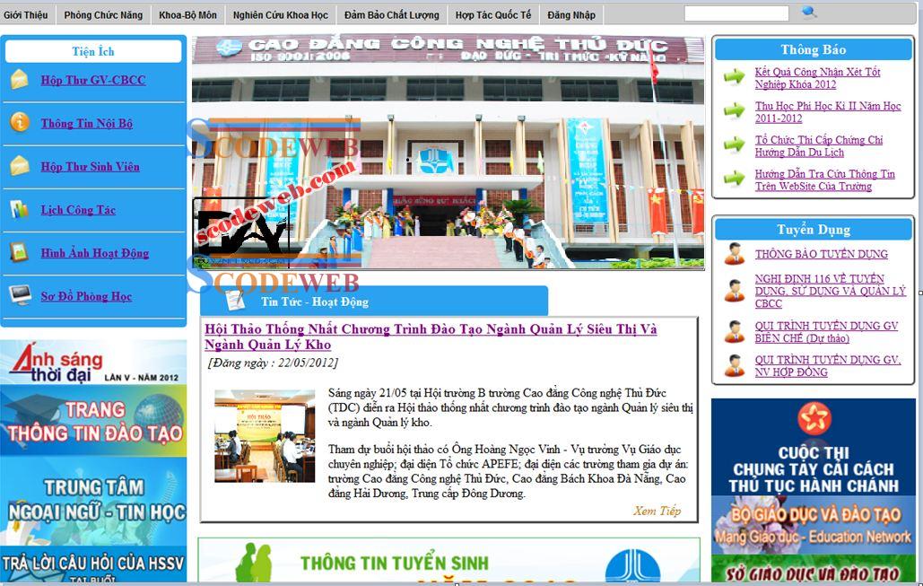 Scodewweb quản lý thông tin cá nhân Giáo Viên-Sinh viên và tin tức Trường Đại Học Scodewweb quản lý thông tin cá nhân Giáo Viên-Sinh viên và tin tức Trường Đại Học